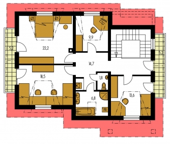 Floor plan of second floor - COMFORT 124